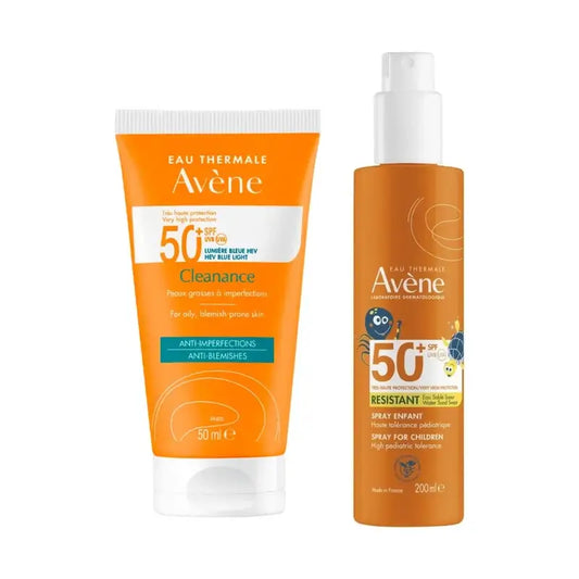 Avène Cleanance Spf 50+ 50 ml + Familienspray Spf50+ 400 ml