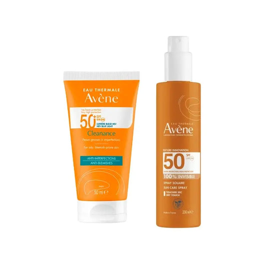 Avène Cleanance Spf 50+ 50 Ml + Unsichtbares Spray Spf 50 200 Ml