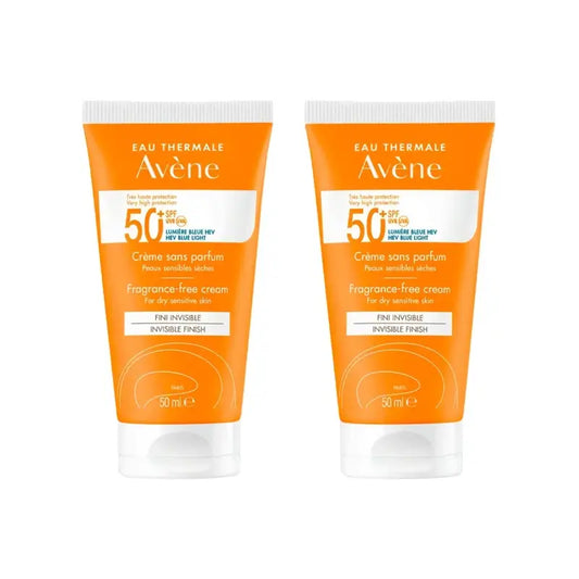 Avène Creme Spf 50+ Unparfümiert, 2X50 Ml