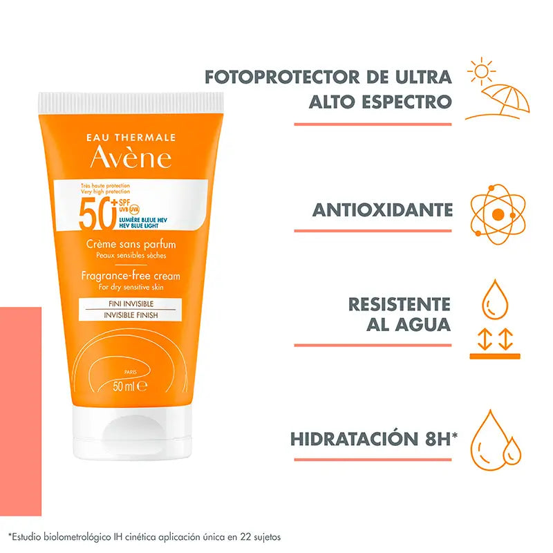 Avène Sonnenschutz SPF 50+ Unparfümiert 50 ml