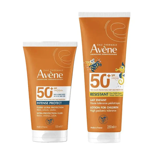 Avène Cream Spf 50+ Unscented 50 Ml + Milk Spf 50+ Children 250 Ml