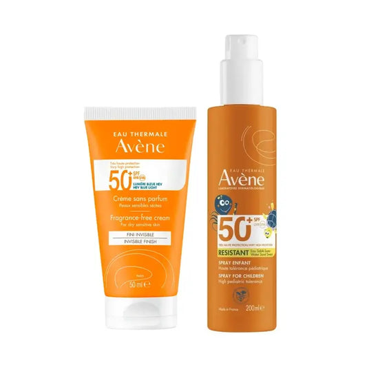 Avène Unparfümierte Spf 50+ Creme 50 ml + Spf50+ Family Spray 400 ml