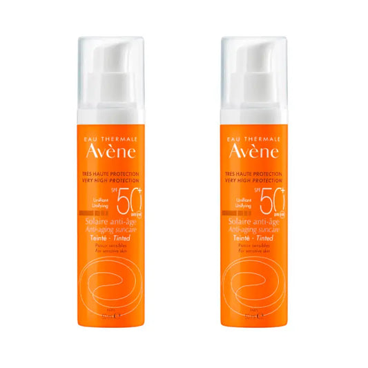 Avène Duplo Anti-Ageing Sonnenschutzmittel Sonnenschutzmittel Spf 50+ Gesichtsfarbe, 2X50 Ml