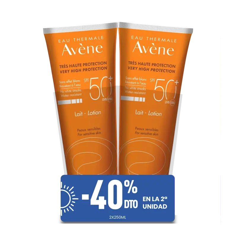 Avène Eau Thermale Milch Spf 50+ Packung 2 X 250Ml