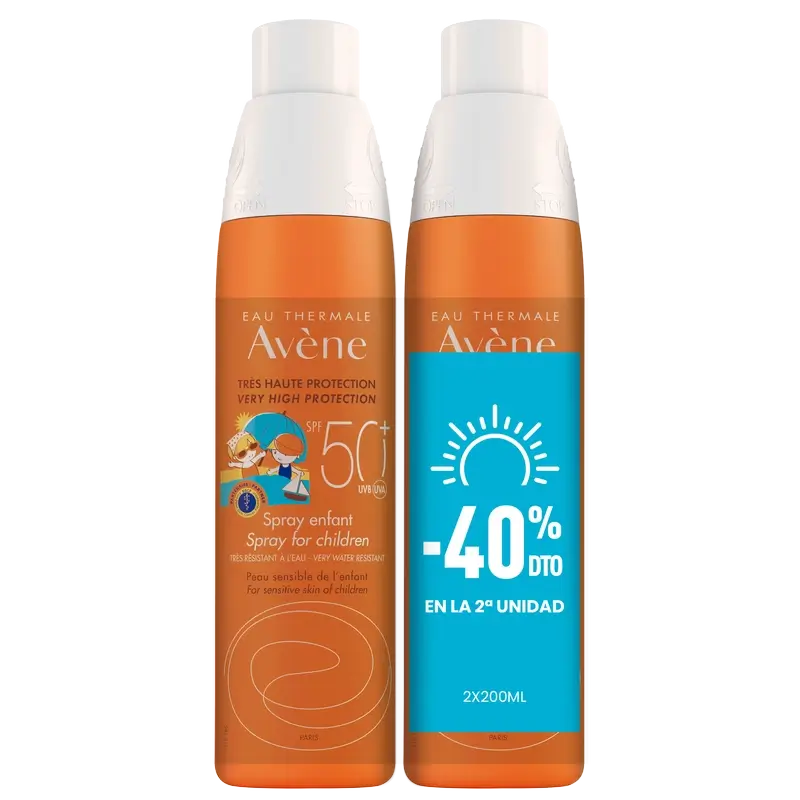 Avène Eau Thermale Spray Kinder Spf 50+ Packung 2 X 200 Ml