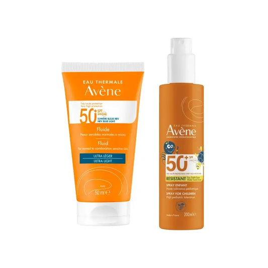 Avène Fluid Spf 50+ 50 ml + Familienspray Spf50+ 400 ml