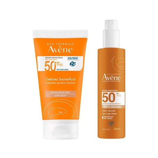 Avène Fluid Spf 50+ Farbe 50 ml + Unsichtbares Spray Spf 50 200 ml