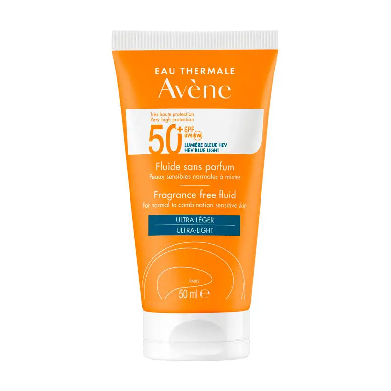Avene Sunscreen Fluid Unscented SPF 50+, 50 ml