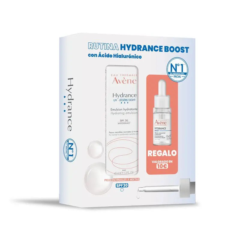 Avène Hydrance Pack Feuchtigkeitsemulsion SPF30 Light 40 ml + Hydrance Boost Serum 10 ml