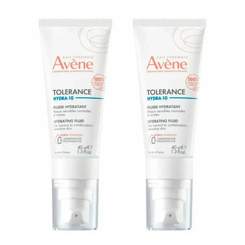 Avène Tolerance Hydra-10 Feuchtigkeitsfluid, Packung 2 x 40 ml