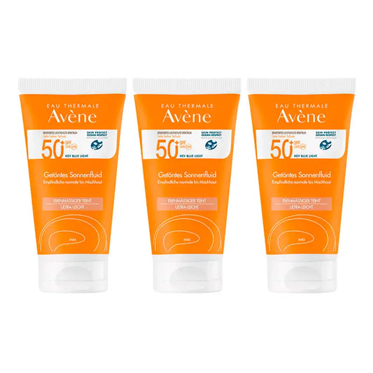 Avène Sun Fluid Spf50+ Farbe, 3 x 50 ml