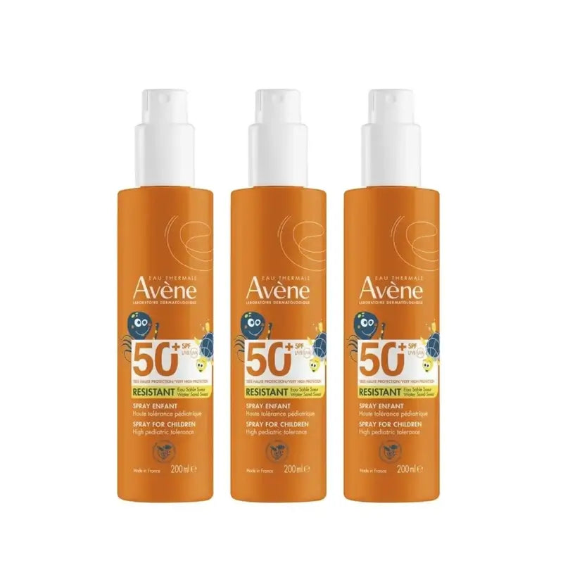 Avène Kinder-Sonnenspray Spf 50+, 3 x 200 ml