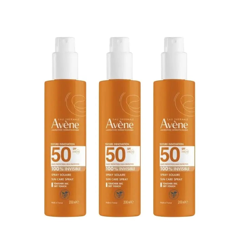 Avène Sonnenspray für empfindliche Haut Spf 50+, 3 x 200 ml