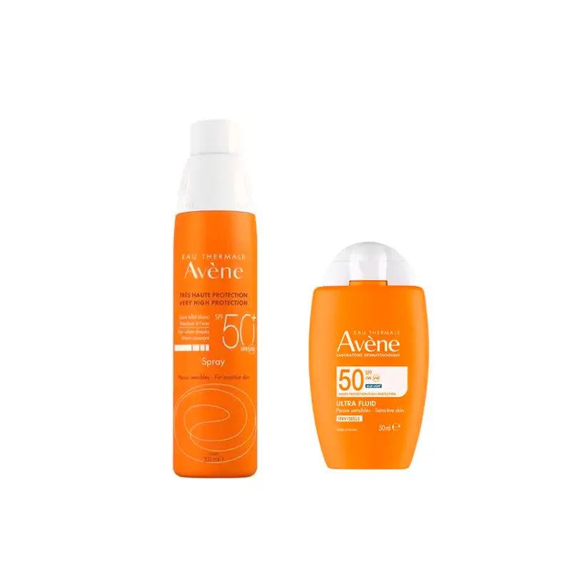 Avène Ultra Unsichtbares Fluid Spf50 50 ml + Unsichtbares Spray Spf 50 200 ml