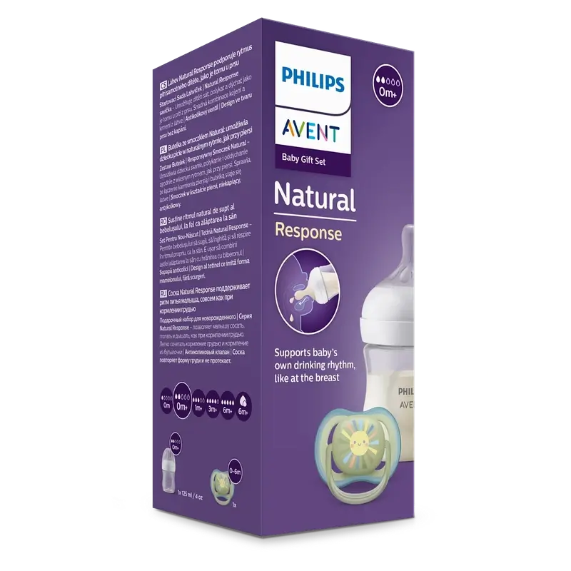 Avent Natural Response Flasche + Ultra Air Schnuller Kit 0-6 M