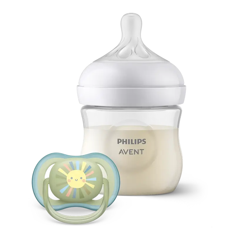 Avent Natural Response Flasche + Ultra Air Schnuller Kit 0-6 M