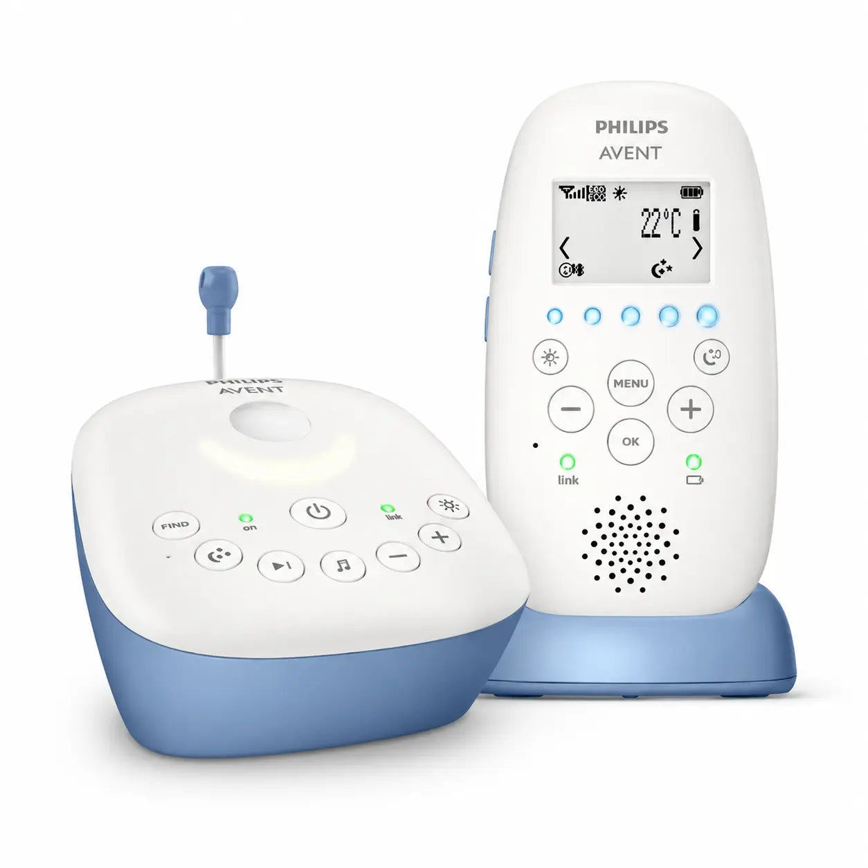 Avent Audio Dect Audio-Baby-Monitor er blau