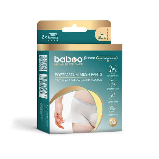 Baboo Einweg-Netzstrumpfhose Postpartum Recovery Large Size, 2 Stück