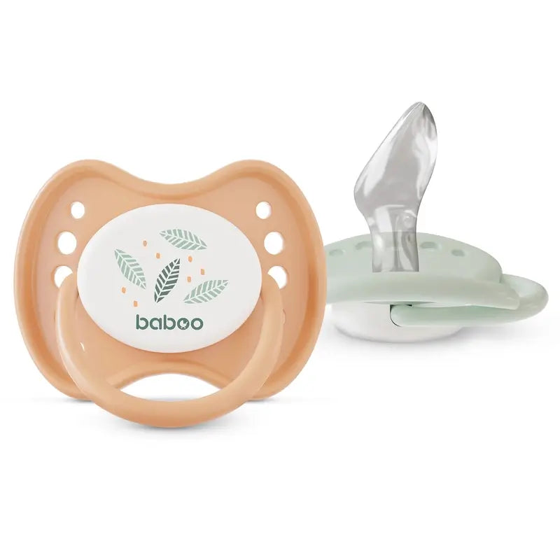 Baboo Calmy Anatomische Schnuller 0-6 Monate Peachy Keen, 2 Stück