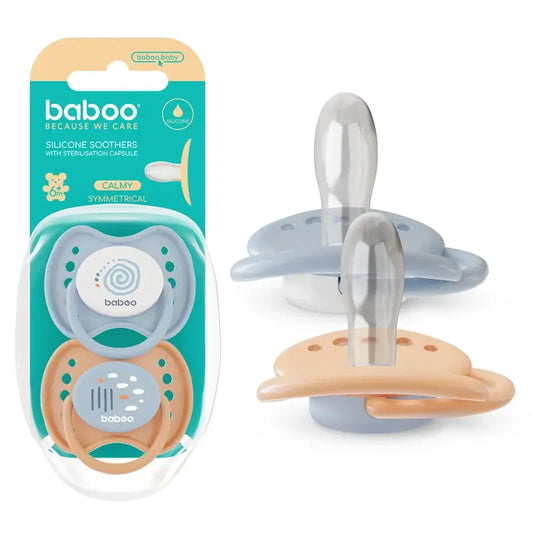 Baboo Calmy Physiologische Schnuller 6-12 Monate Blue Haze, 2 Stück