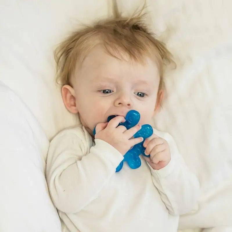 Baboo Beißring Wheel Teether Water Filled Cooler Blau, 4+ Monate, 1 Stk.