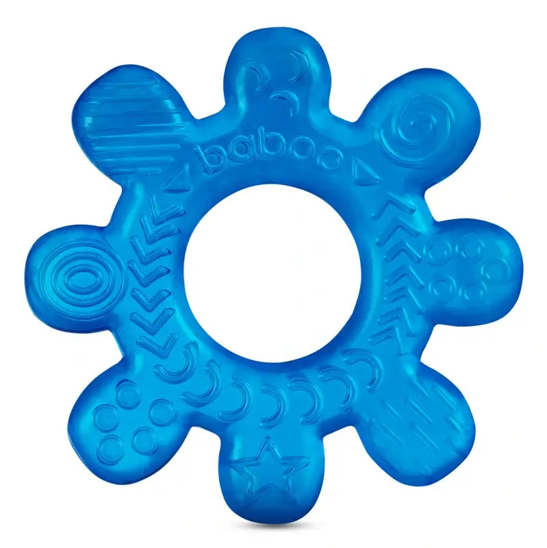 Baboo Beißring Wheel Teether Water Filled Cooler Blau, 4+ Monate, 1 Stk.