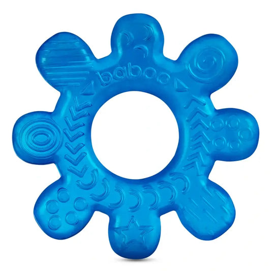 Baboo Beißring Wheel Teether Water Filled Cooler Blau, 4+ Monate, 1 Stk.