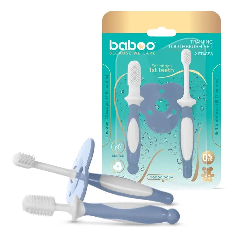 Baboo Zahnbürsten-Set 6+ Monate, 2 Stück