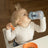 Baboo Blue Haze Silikon Lerntasse mit Strohhalm 9+ Monate, 260 ml