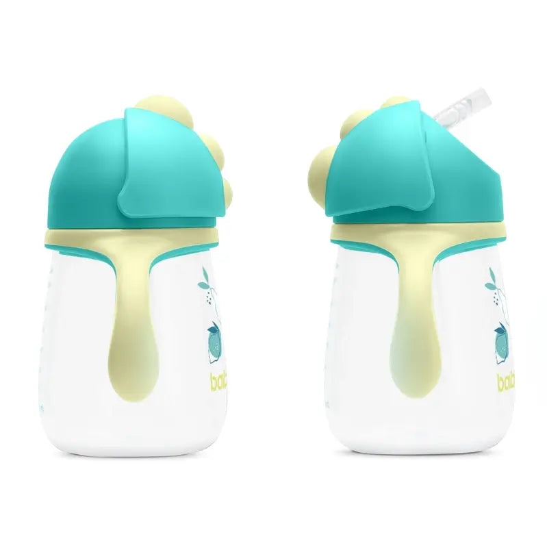 Baboo Lagoon Fiesta Silikon Lerntasse mit Strohhalm 9+ Monate, 260 ml