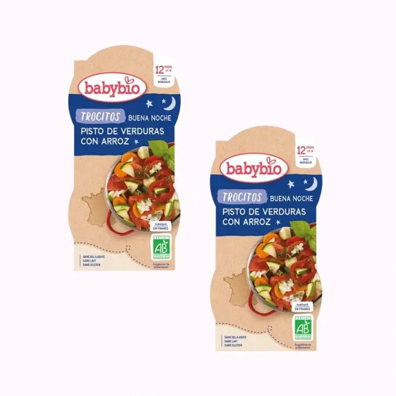 Babybio Good Night Karotten-Tomaten-Polenta-Stückchen, Packung 2 x 2X200 g