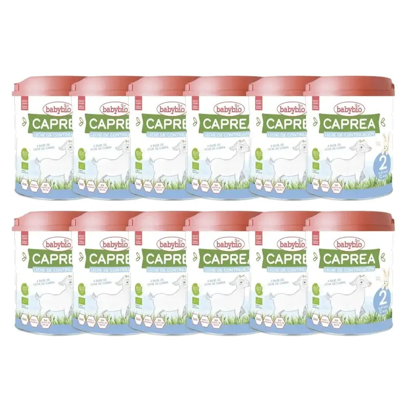 Babybio Caprea 2 Ziegenmilch 6-12 Monate, Packung 12 x 800 g
