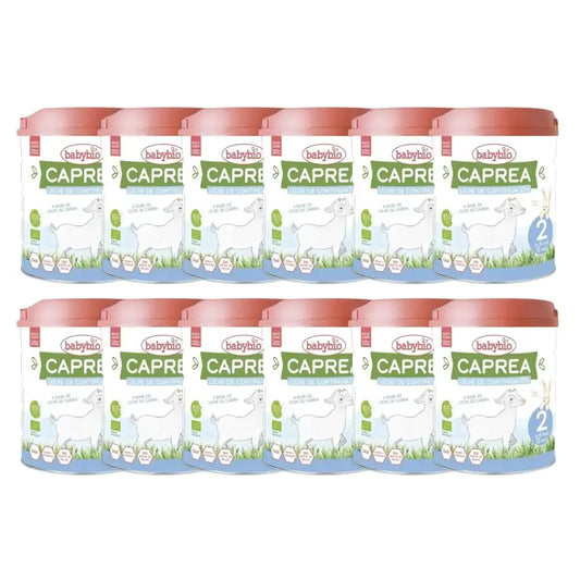 Babybio Caprea 2 Ziegenmilch 6-12 Monate, Packung 12 x 800 g