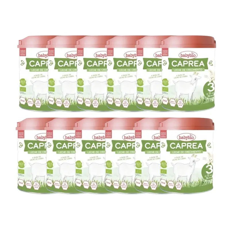 Babybio Caprea 3 Ziegenmilch 12-36 Monate, Packung 12 x 800g
