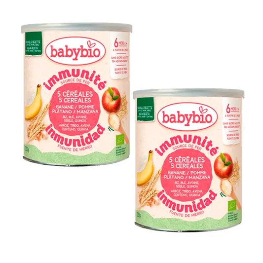 Babybio 5 Müsli mit Früchten, Packung 2 x 220 Gramm
