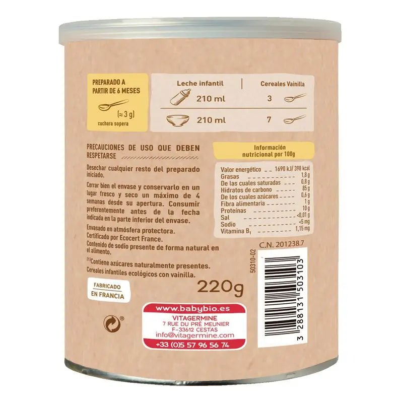 Babybio Müsli Vanille & Quinoa - 220 Gramm