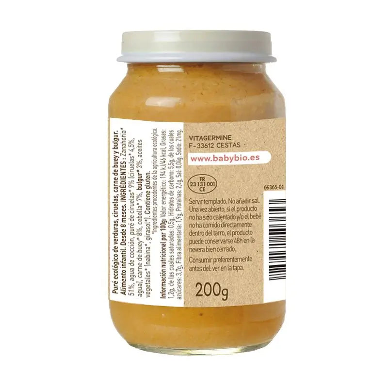 Babybio Rindergulasch mit Karotten und Pflaumen, 200 g