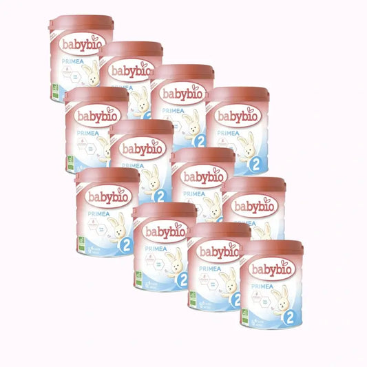Babybio Primea 2 Kuhmilch Fortsetzung 6-12 Monate, Packung 12 x 800g