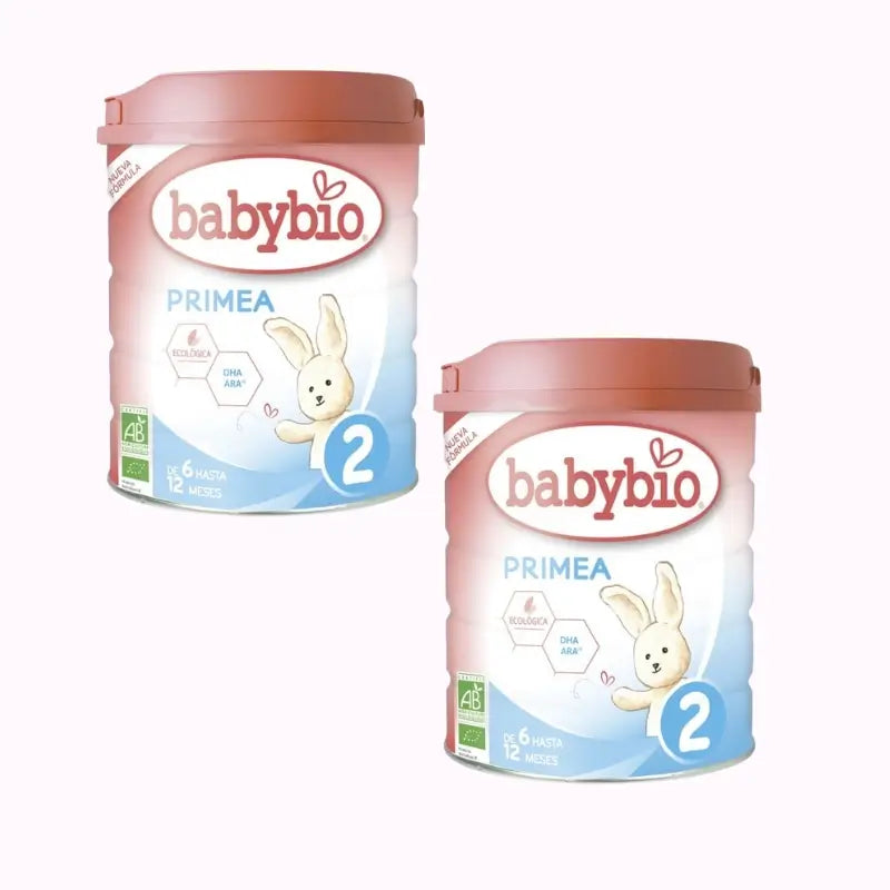 Babybio Primea 2 Kuhmilch Fortsetzung 6-12 Monate, Packung 2 x 800g