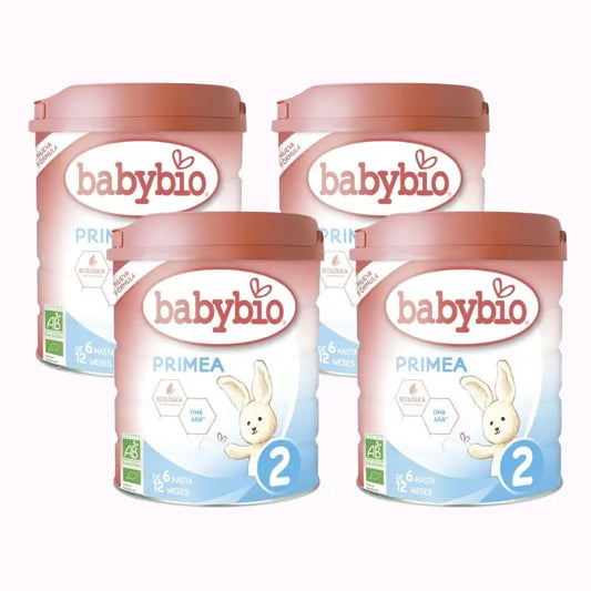Babybio Primea 2 Kuhmilch 6-12 Monate, Packung 4 x 800 Gramm