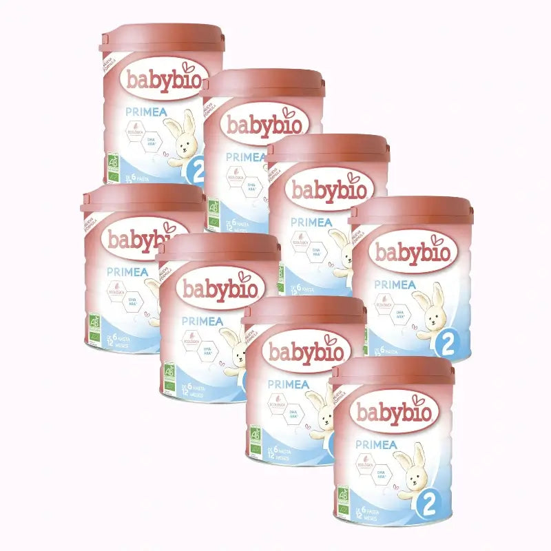 Babybio Primea 2 Kuhmilch Fortsetzung 6-12 Monate, Packung 8 x 800g