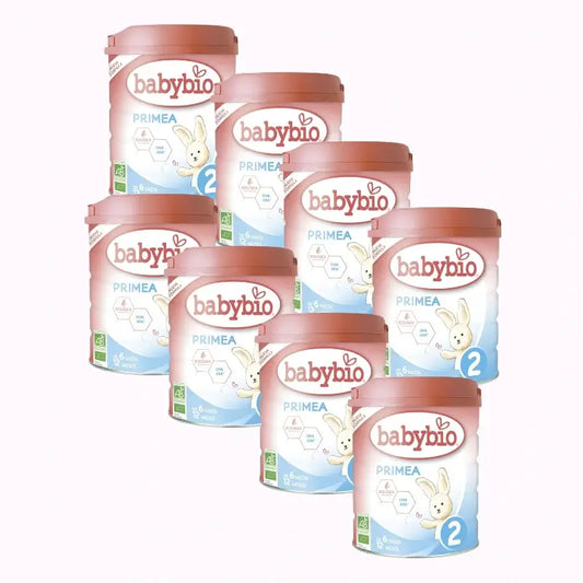 Babybio Primea 2 Kuhmilch Fortsetzung 6-12 Monate, Packung 8 x 800g