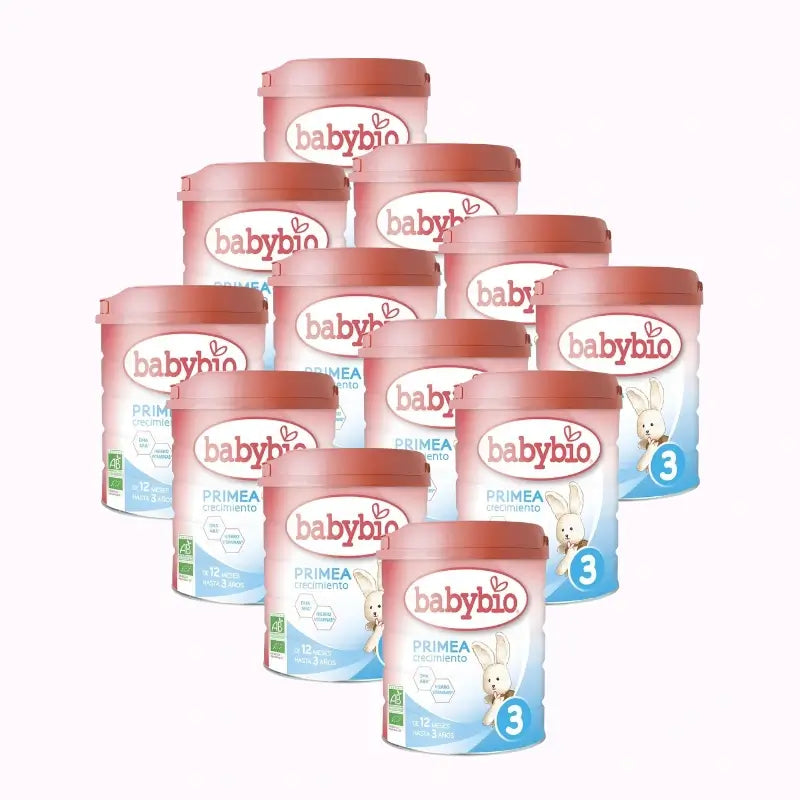 Babybio Primea 3 Kuhmilch für Wachstum 12-36 Monate, Packung 12 x 800 Gramm