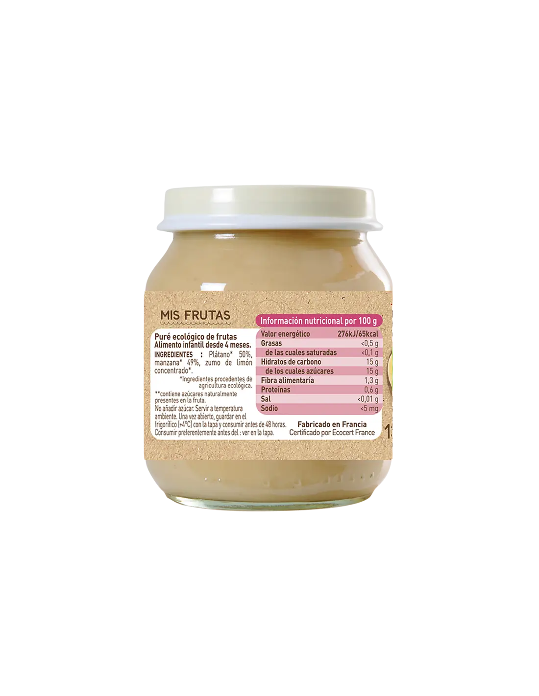 Babybio Banane und Apfel - 130 g