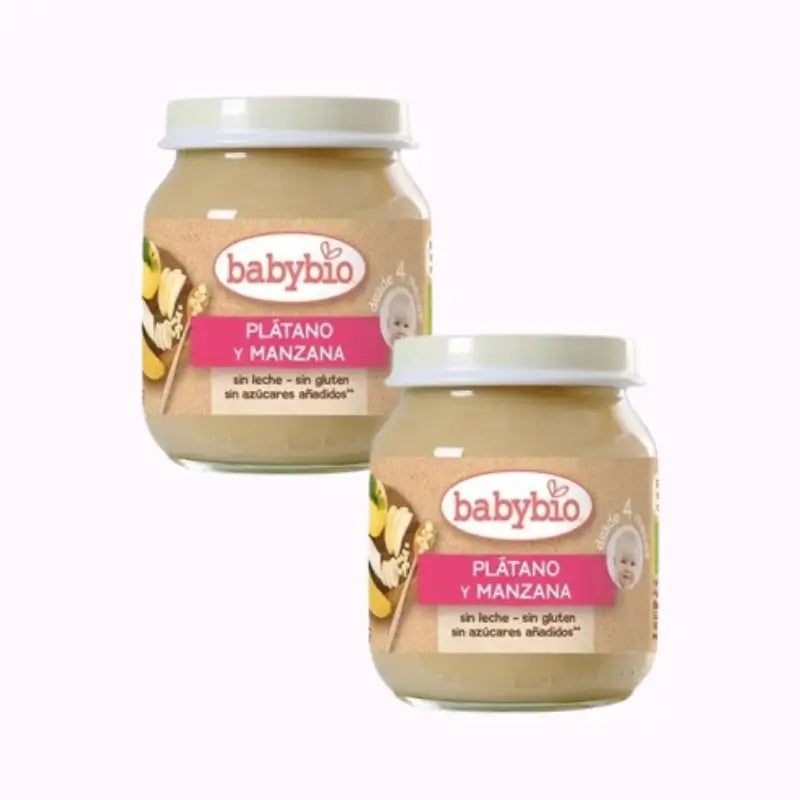 Babybio Apfel-Banane, Packung 2 x 130 g