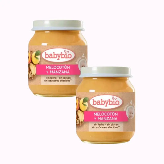 Babybio Pfirsich-Apfel, Packung 2 x 130 g