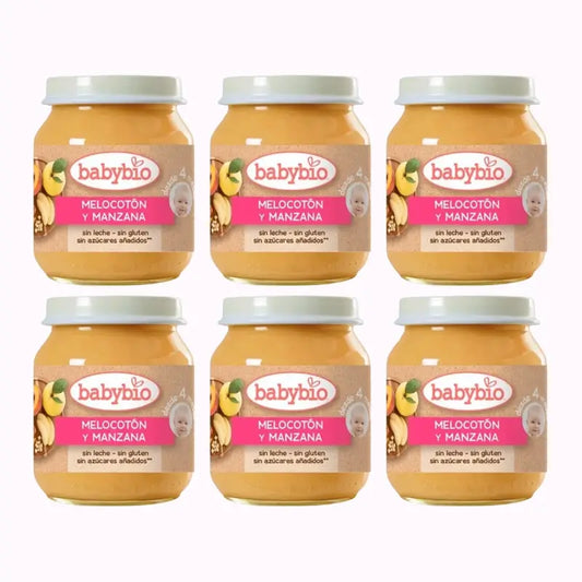 Babybio Pfirsich-Apfel, Packung 6 x 130 g