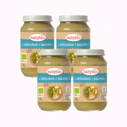 Babybio Menu Tradition Lachs, Packung 4 x 200 Gramm