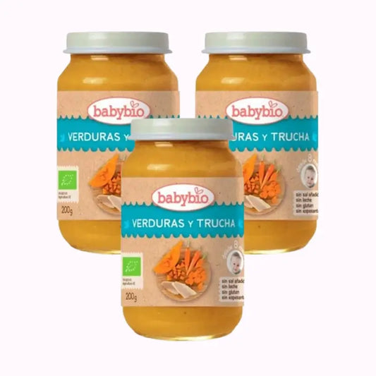 Babybio Traditionelles Forellenmenü, Packung 3 x 200 Gramm