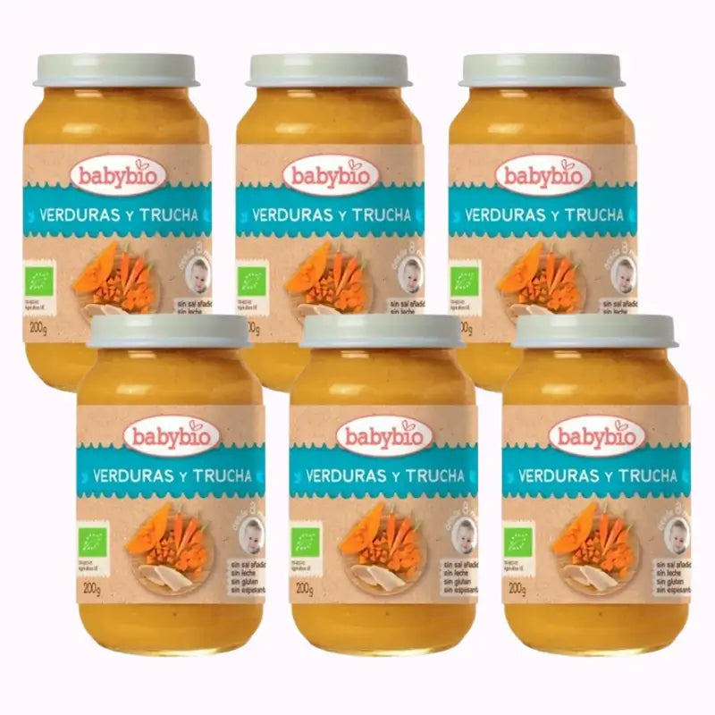 Babybio Traditionelles Forellenmenü, Packung 6 x 200 Gramm